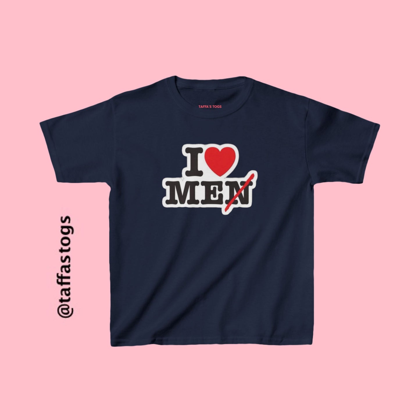 T-shirt I LOVE ME en bleu marine