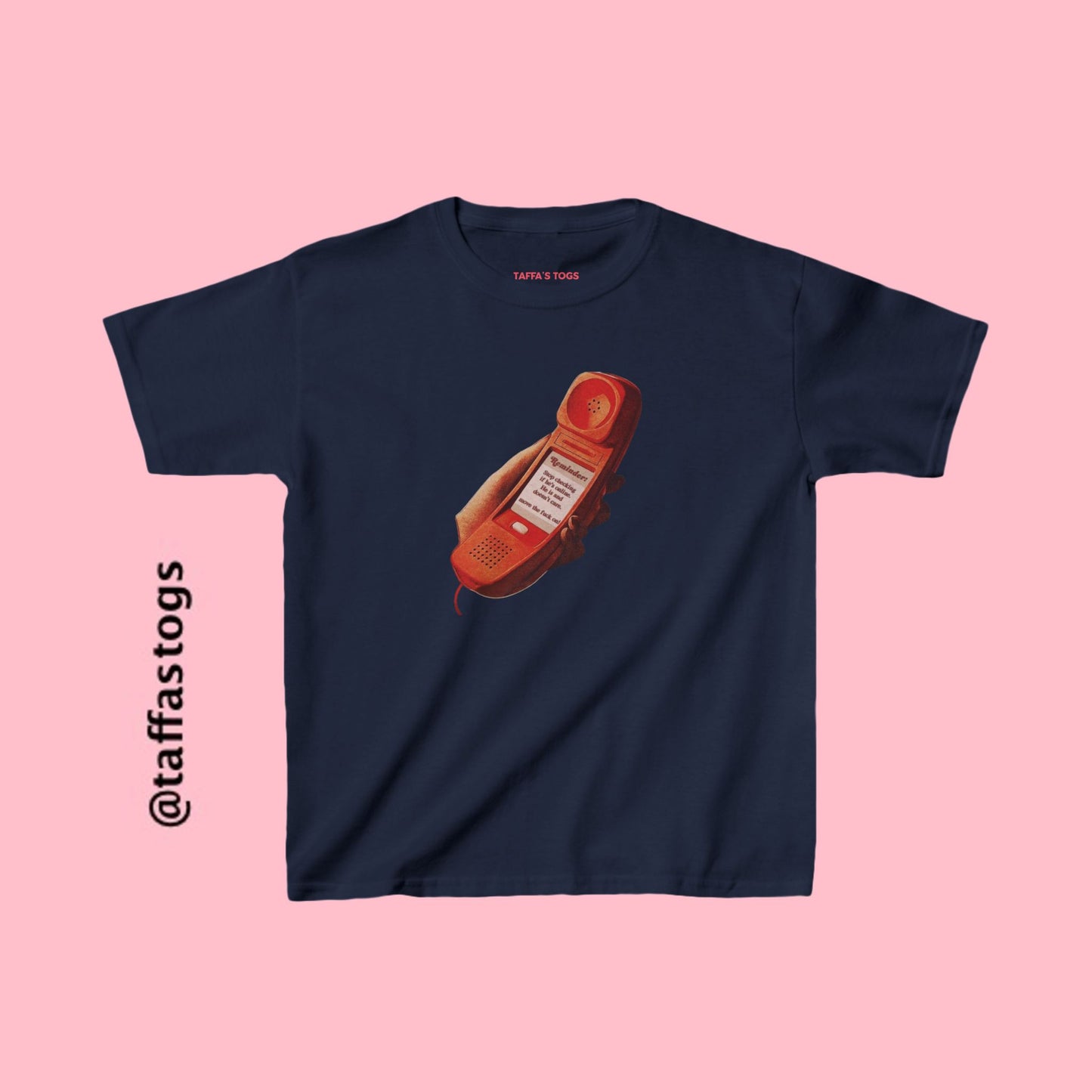 Retro Phone Tee in Navy