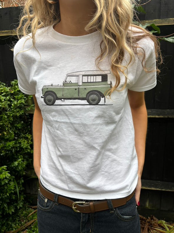 Green Land Rover Defender Tee