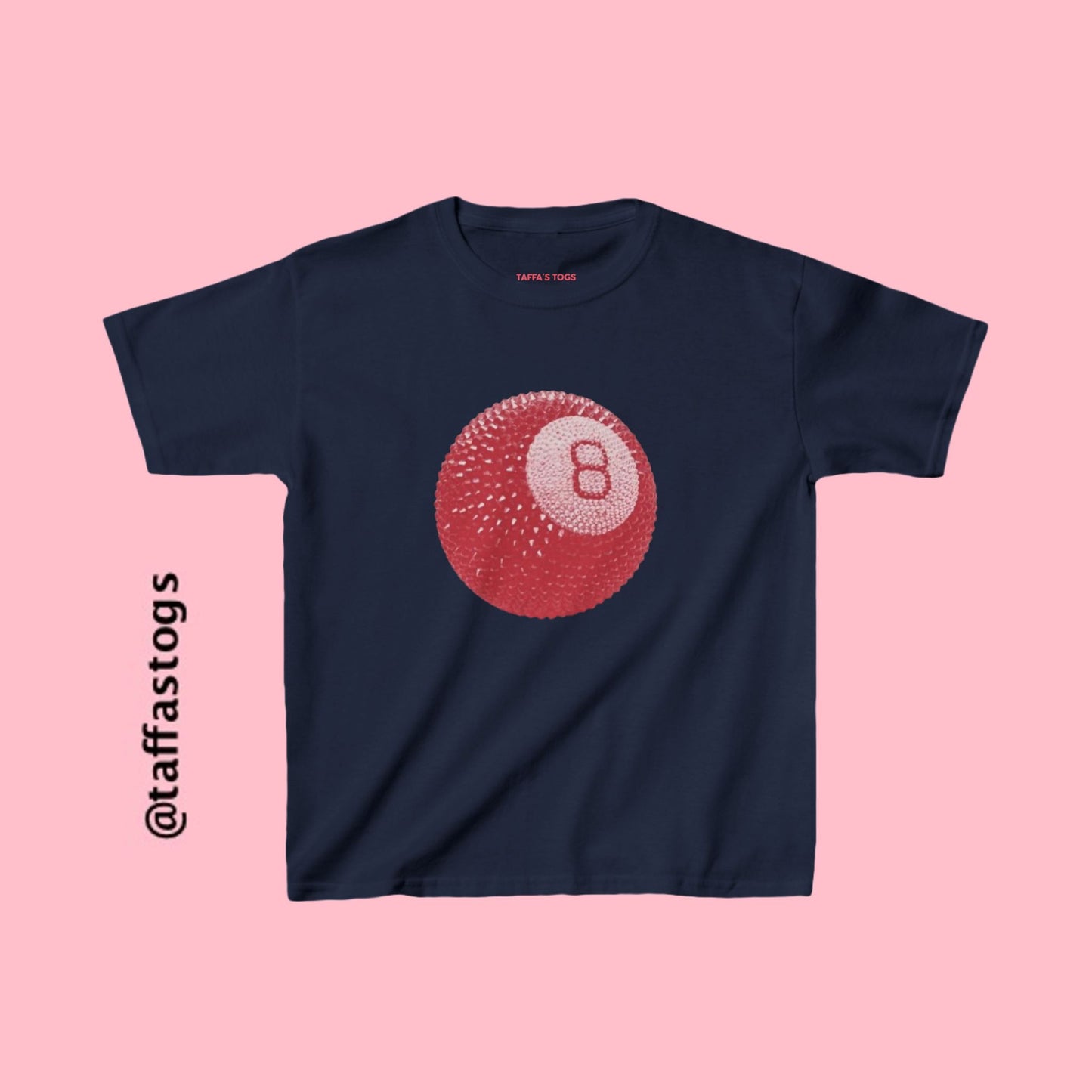 Red 8 Ball Tee in Navy