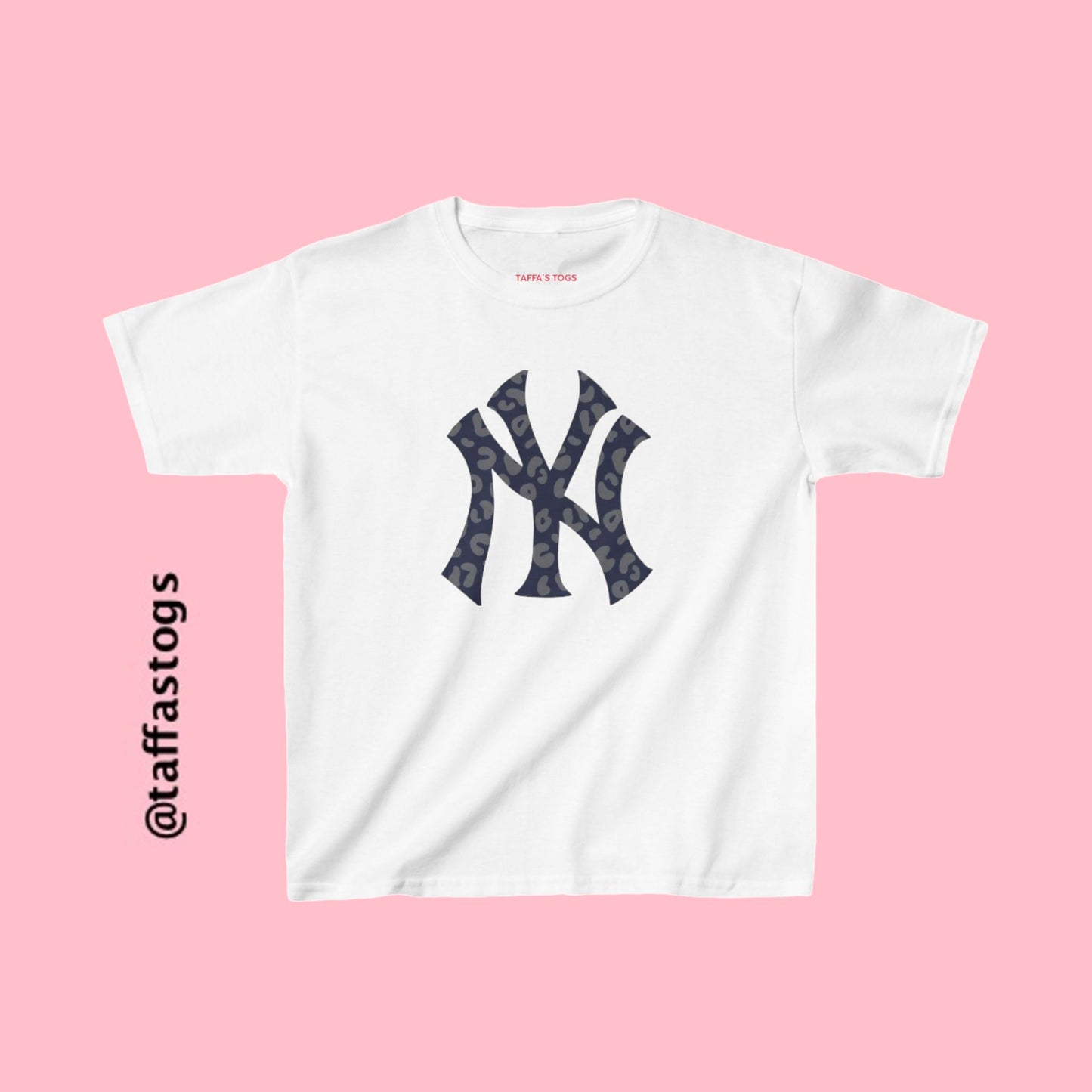 Yankees Blue Leopard Print Tee